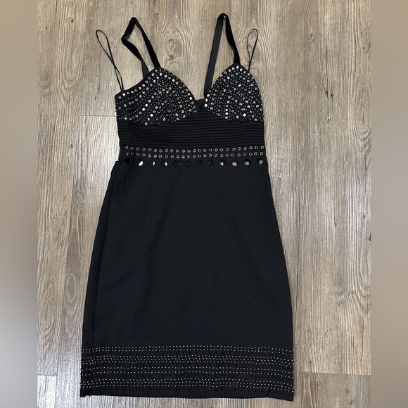 CATHERINE MALANDRINO Embellished Wool Dress Size: M | US 8 - Picture 4 of 10